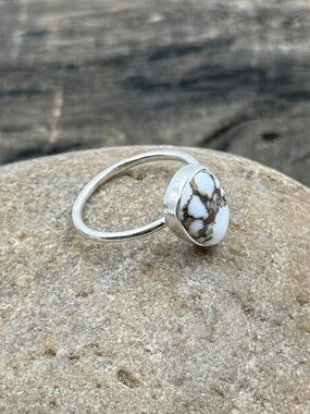Handmade Wild Horse Jasper 925 Sterling Silver Ring Size 3.5